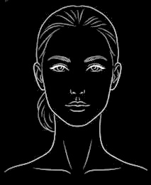 Line illustration of a long face shape