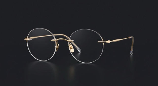 Round gold rimless optical frames