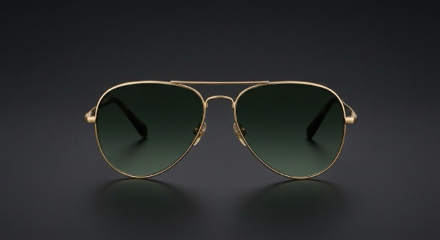 Gold aviator sunglasses