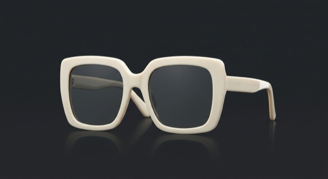Oversized white sunglasses